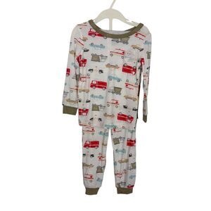 NWT Milkberry Bamboo 2 Piece Car Truck Pajama Set Boys 12 Months